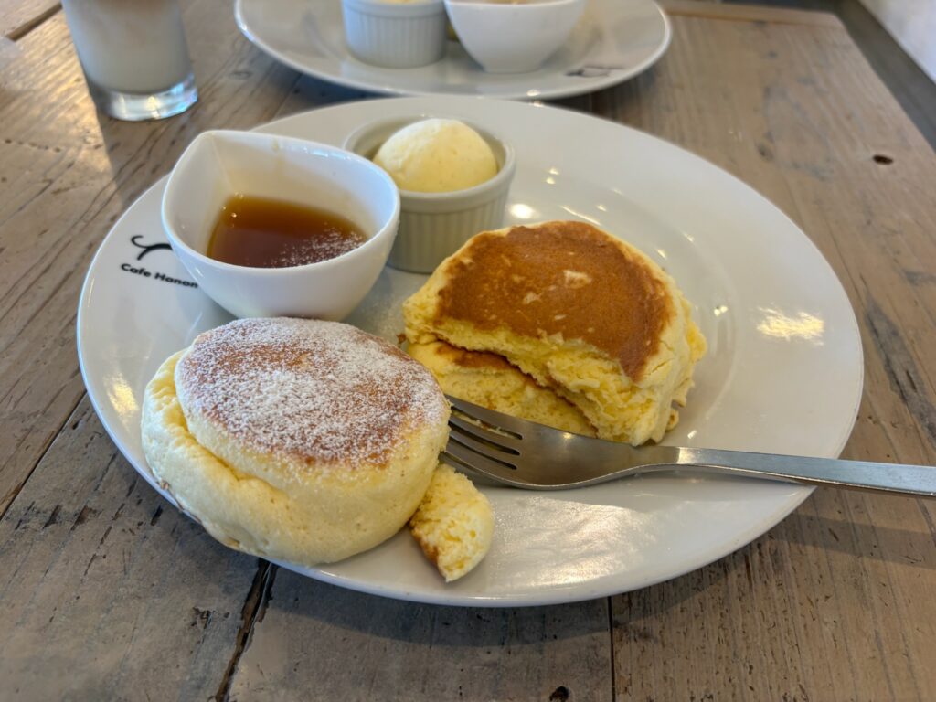 seaside cafe hanonのパンケーキ